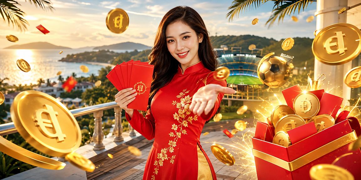 Hình ảnh phong bao đỏ và ưu đãi đặc biệt dịp lễ tại Phú Quốc